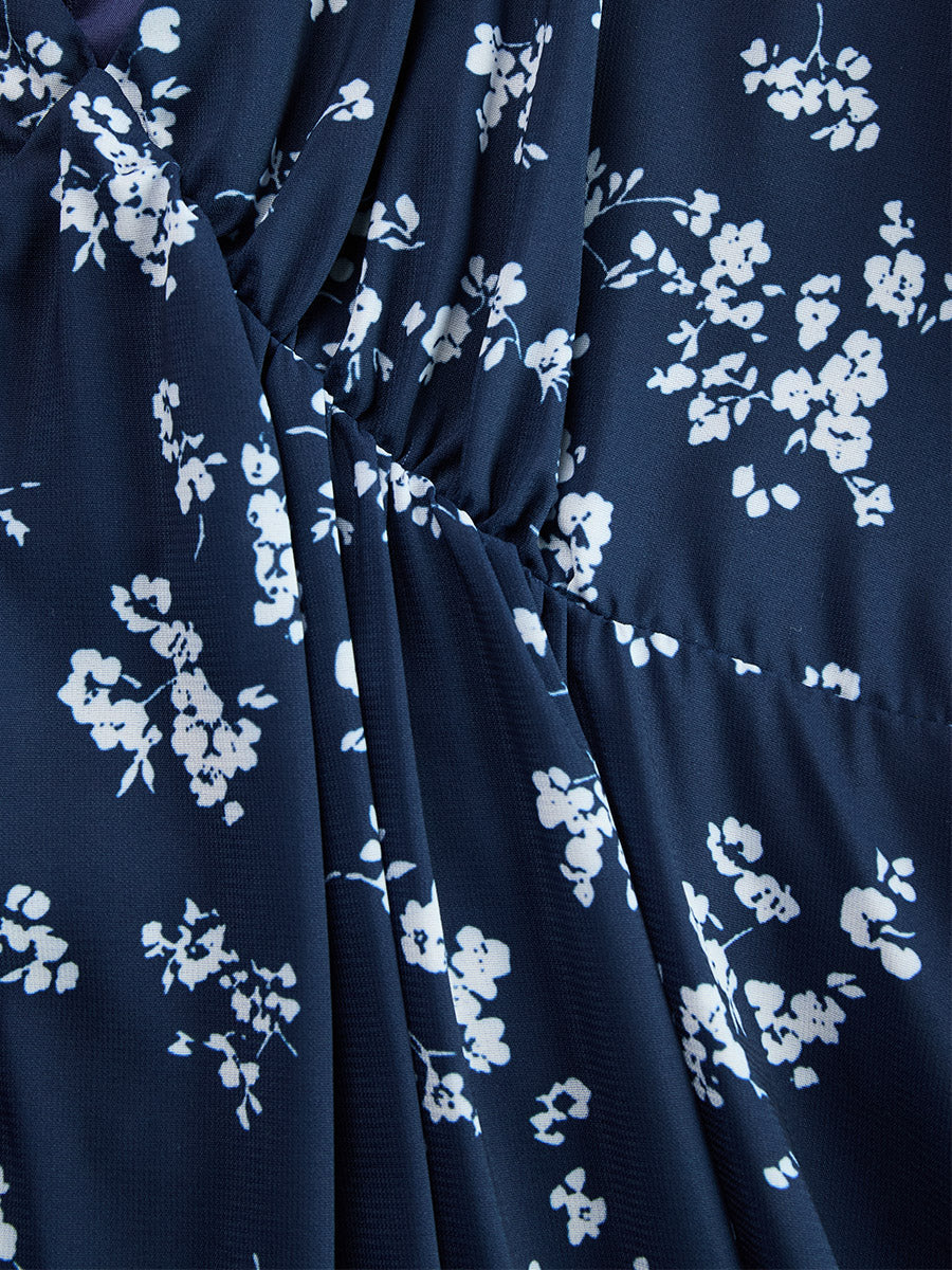 Melissa | Floral Chiffon Halter Maxi Dress