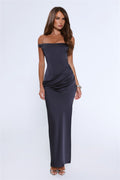 Ava | Satin Off-Shoulder Maxi Dress