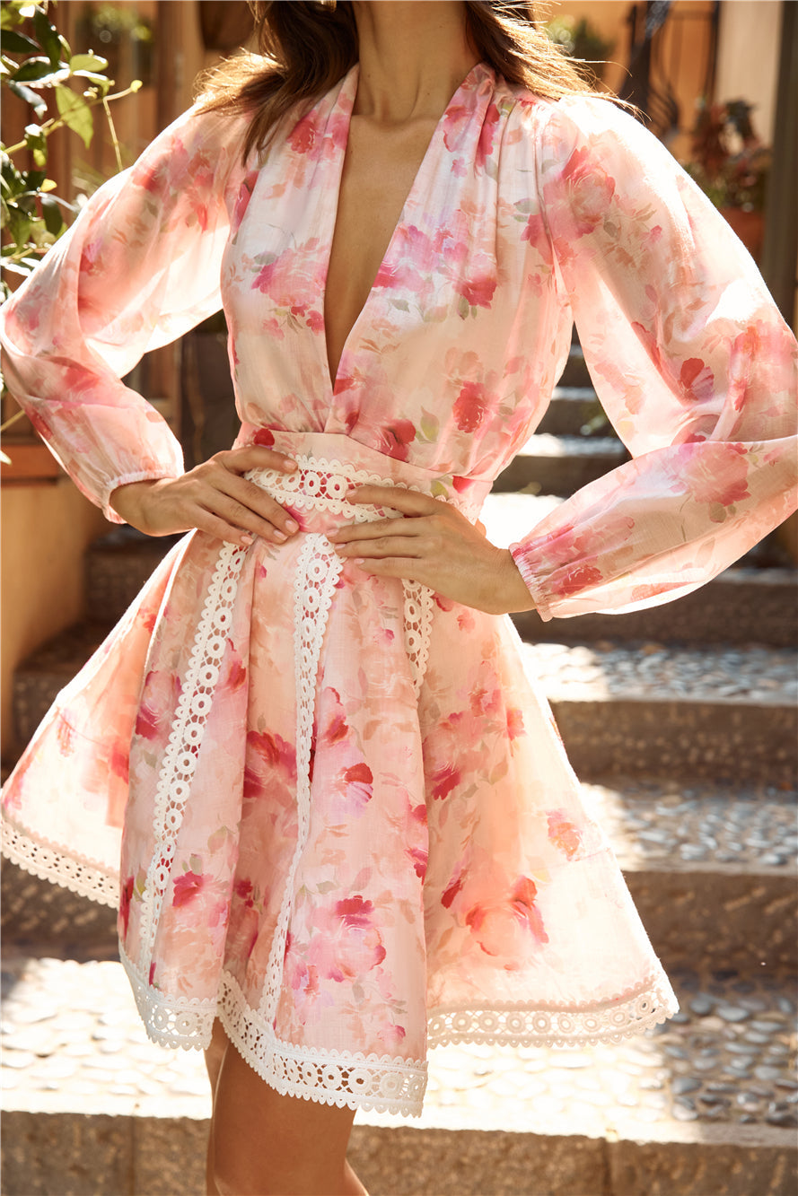 Mabel | Floral Long Sleeve Mini Dress
