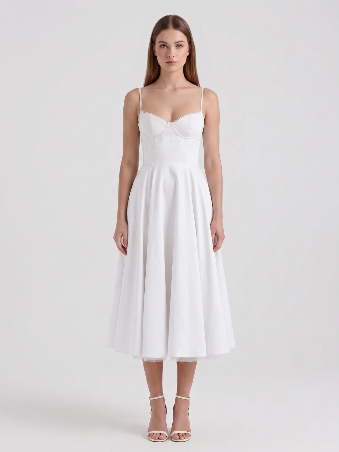 Julianna | Sweetheart Corset Fit-and-Flare Midi Dress