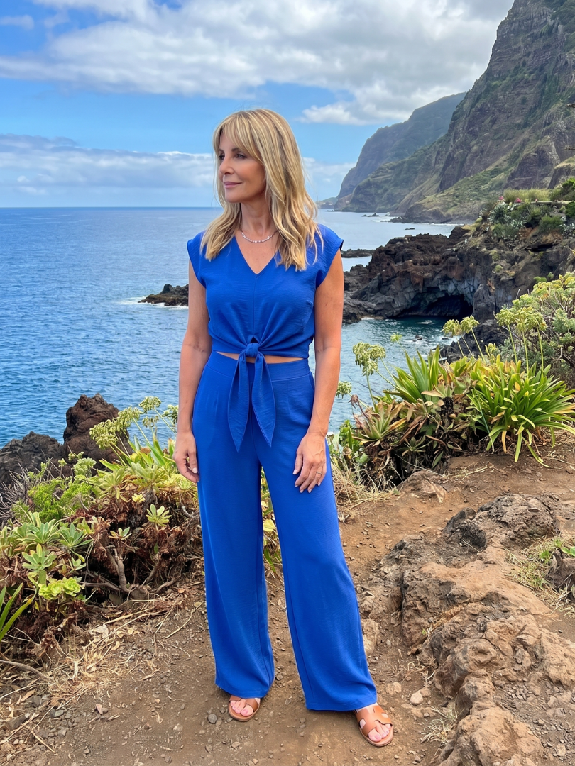 Beverly | Tie-Front Wide-Leg Co-ord Set
