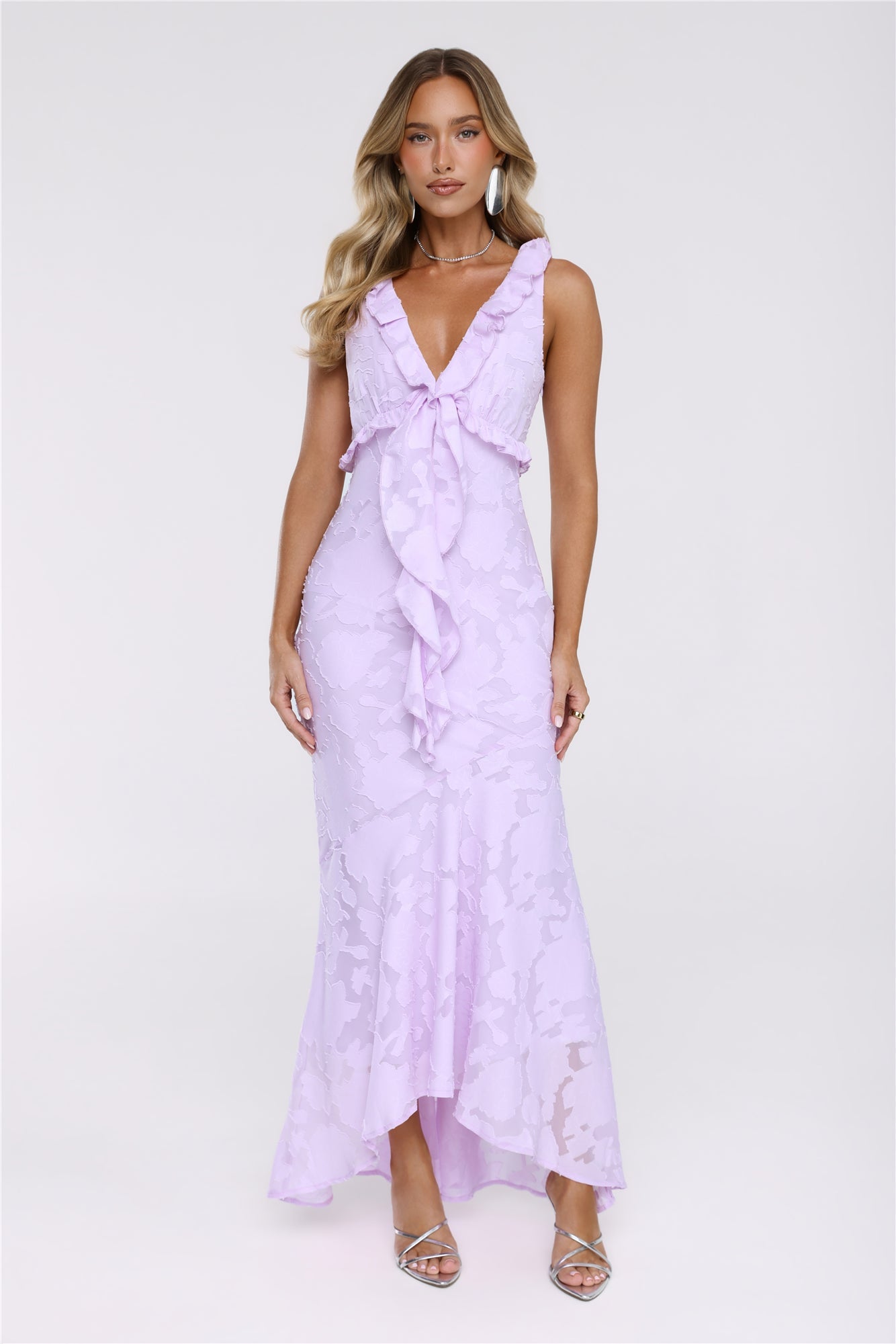 Nicole | Floral Ruffle Mermaid Maxi Dress