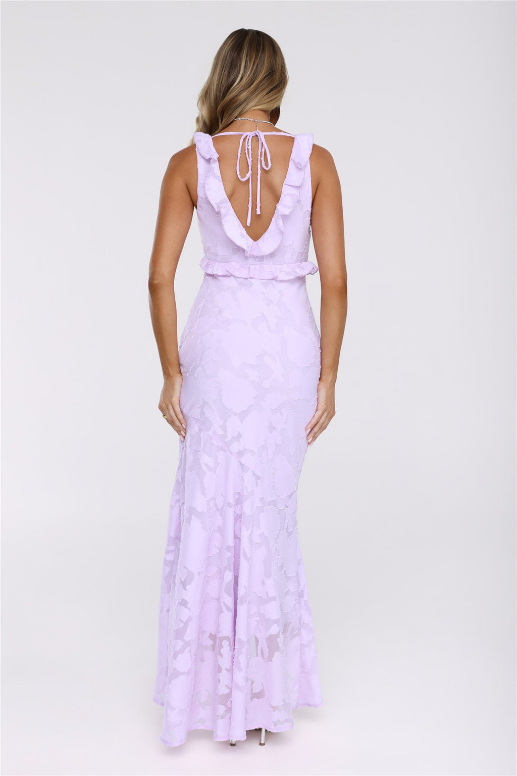 Nicole | Floral Ruffle Mermaid Maxi Dress