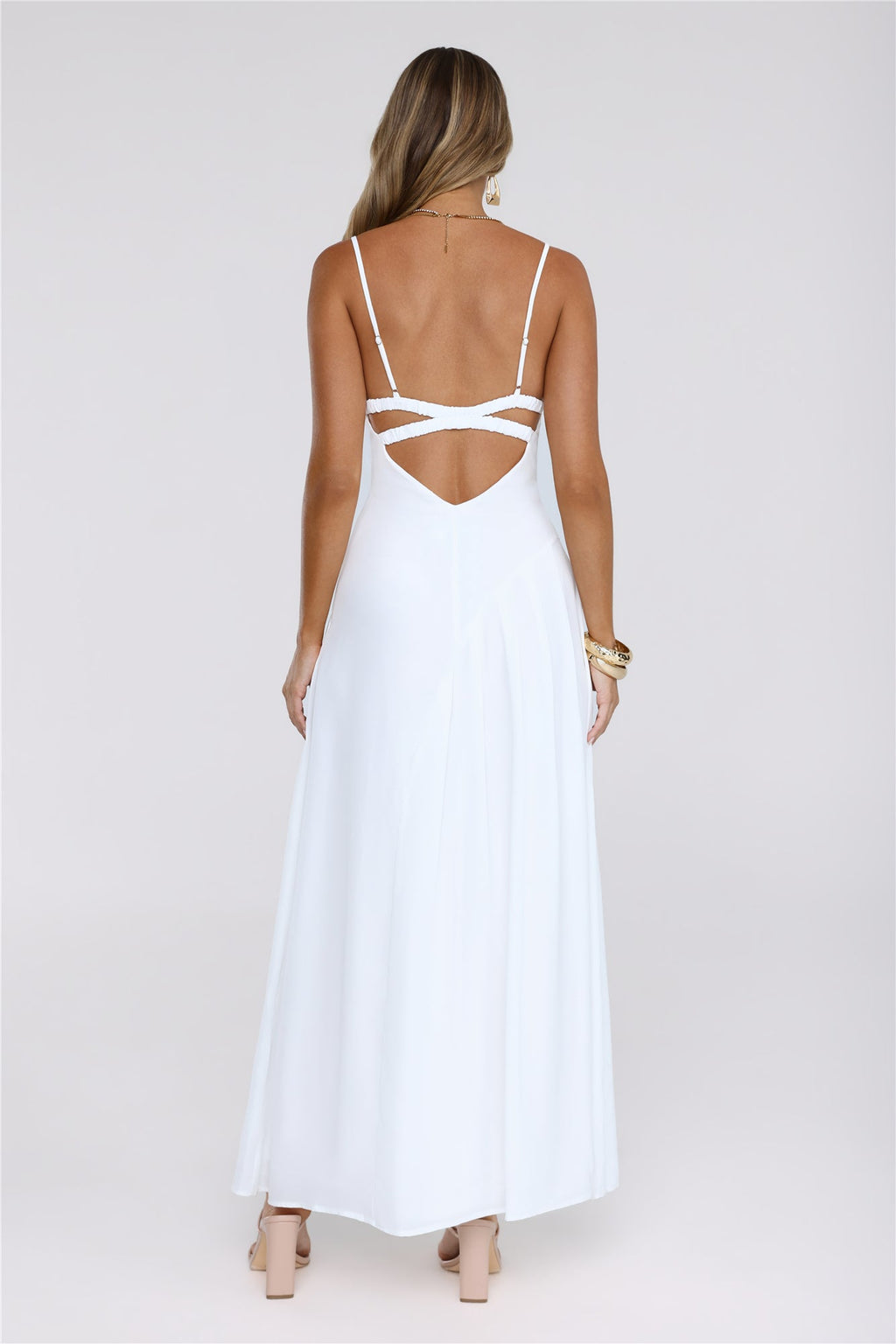 Renee | V-Neck Asymmetric Slip Maxi Dress