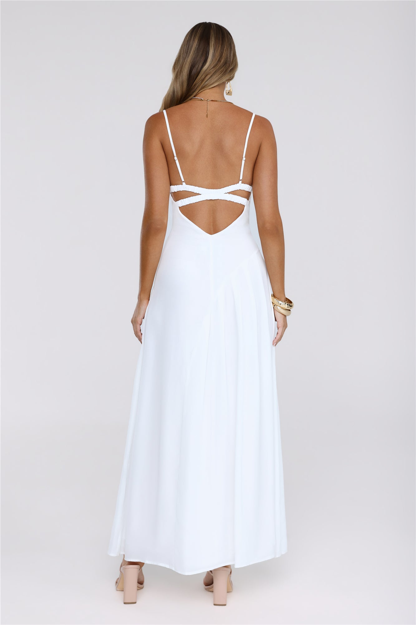 Renee | V-Neck Asymmetric Slip Maxi Dress