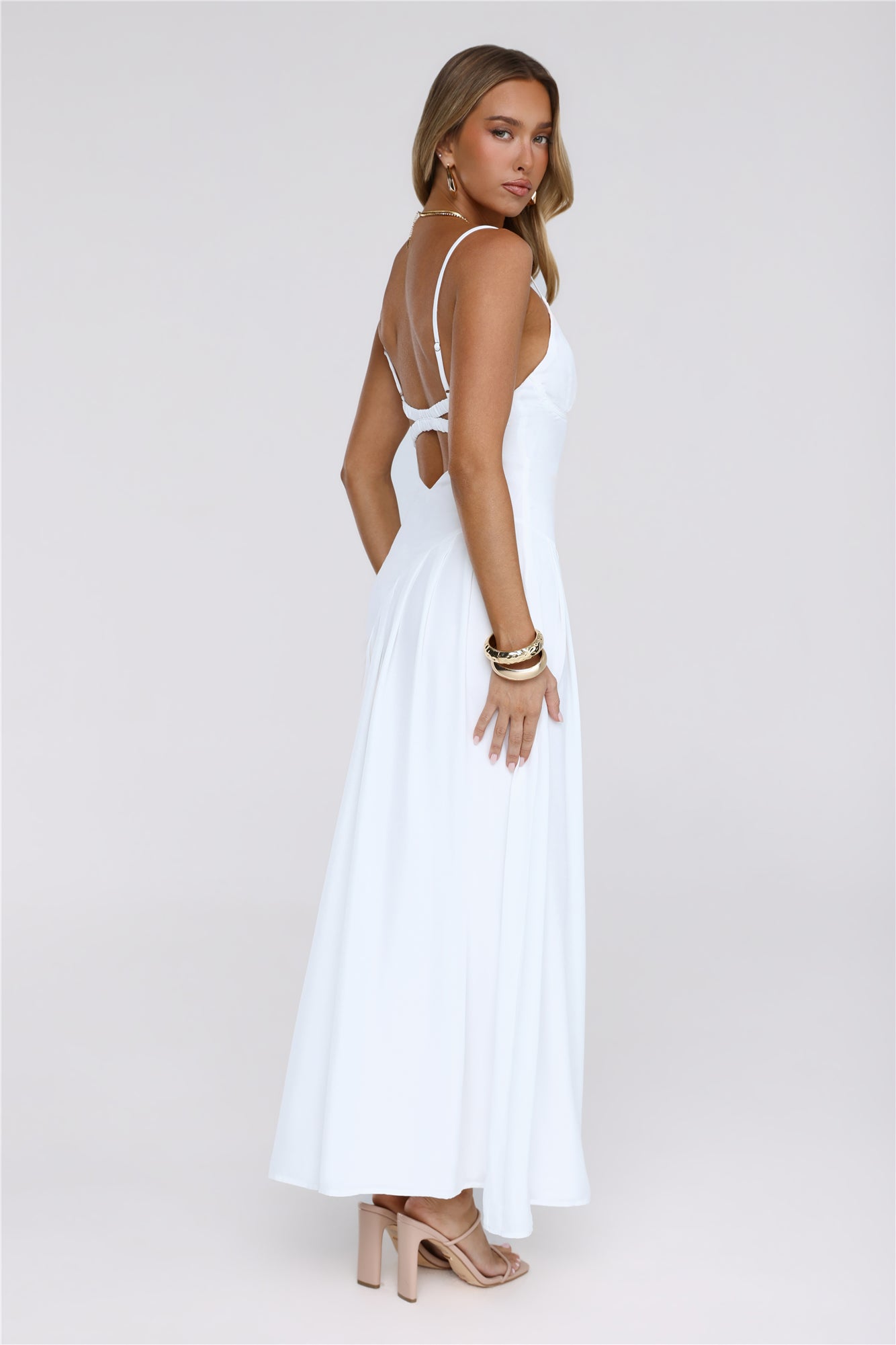 Renee | V-Neck Asymmetric Slip Maxi Dress