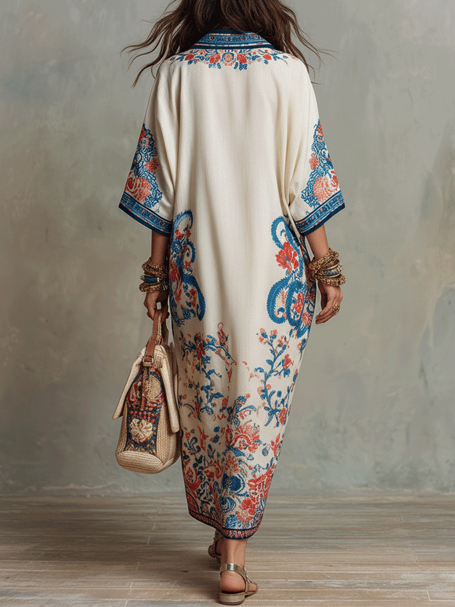 Sigrida | Printed Caftan Maxi Dress