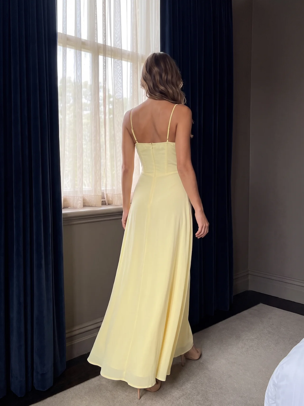Isabella | Tie-Front Ruched Bust Tiered Maxi Dress