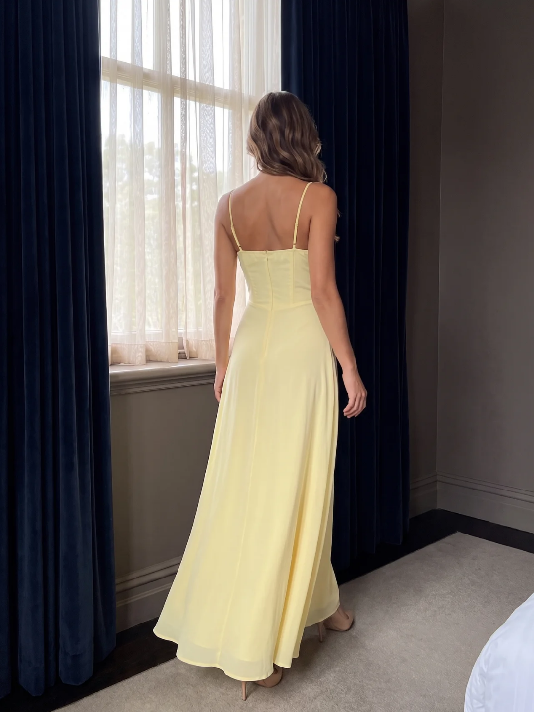 Isabella | Tie-Front Ruched Bust Tiered Maxi Dress