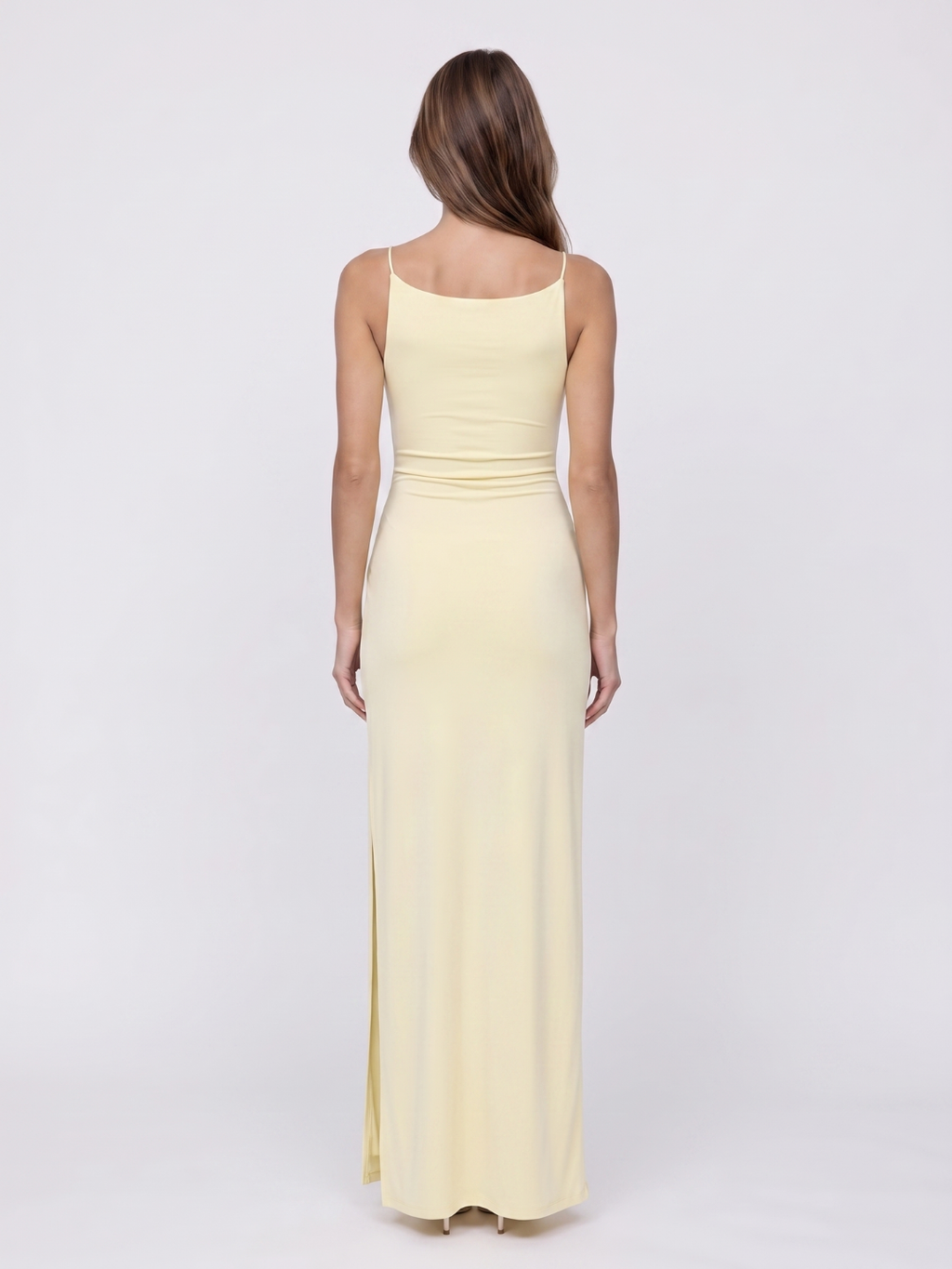 Ember | Boat Neck Thigh Slit Bodycon Maxi Dress