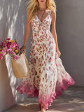 Patricia | Leopard Print Ombré Maxi Dress