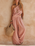 Veronica | Linen One-Shoulder Wide-Leg Co-ord Set