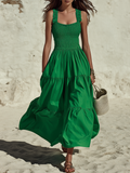 Beatrix | Square Neck Tiered Ruffle Maxi Dress