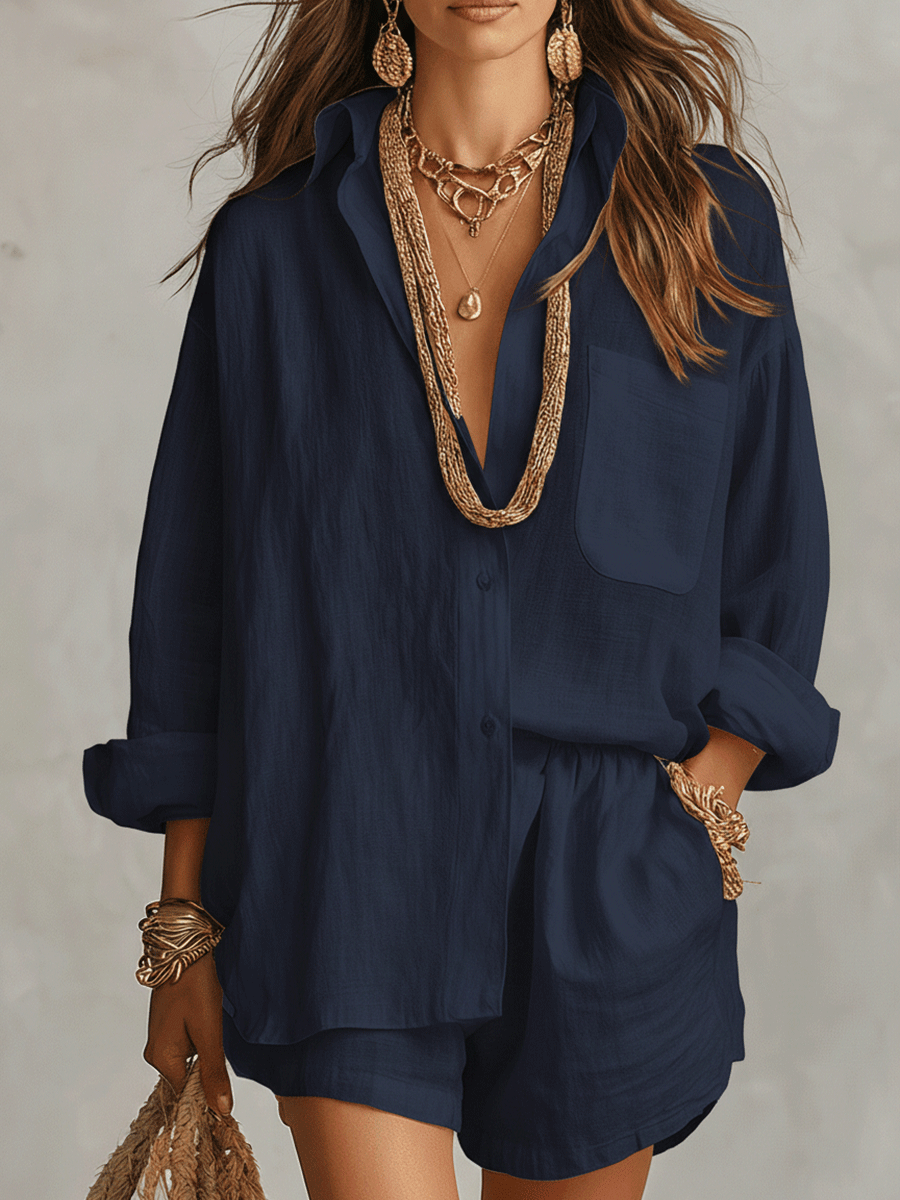 Dottie | Linen Shirt Shorts Co-ord Set
