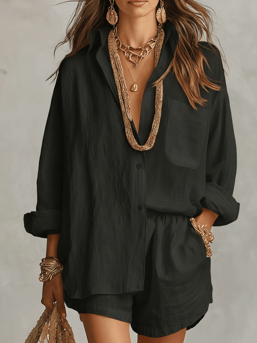 Dottie | Linen Shirt Shorts Co-ord Set