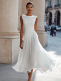 Rose | Draped Cowl Neck Pleated Midi Dress