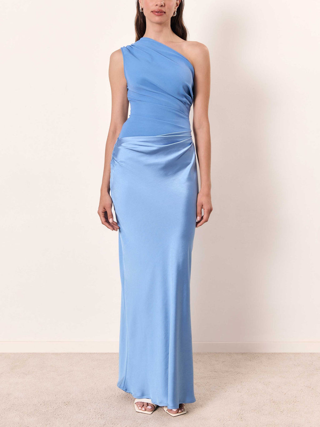 Lucia | Satin One-Shoulder Maxi Dress