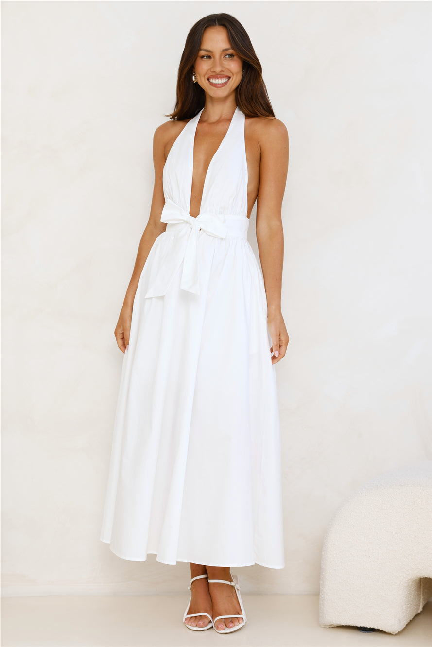 Tess | Cotton Halter Maxi Dress