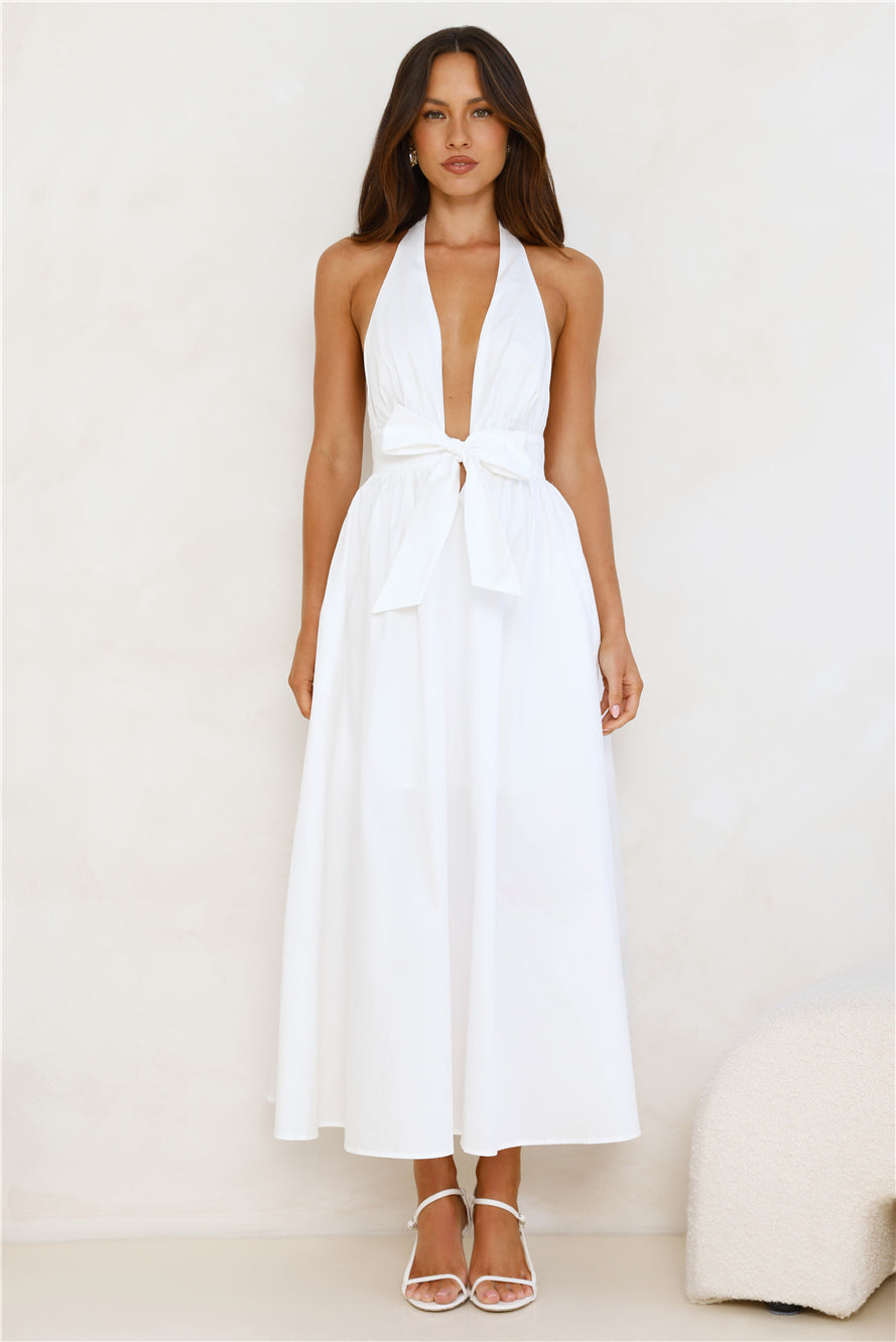 Tess | Cotton Halter Maxi Dress