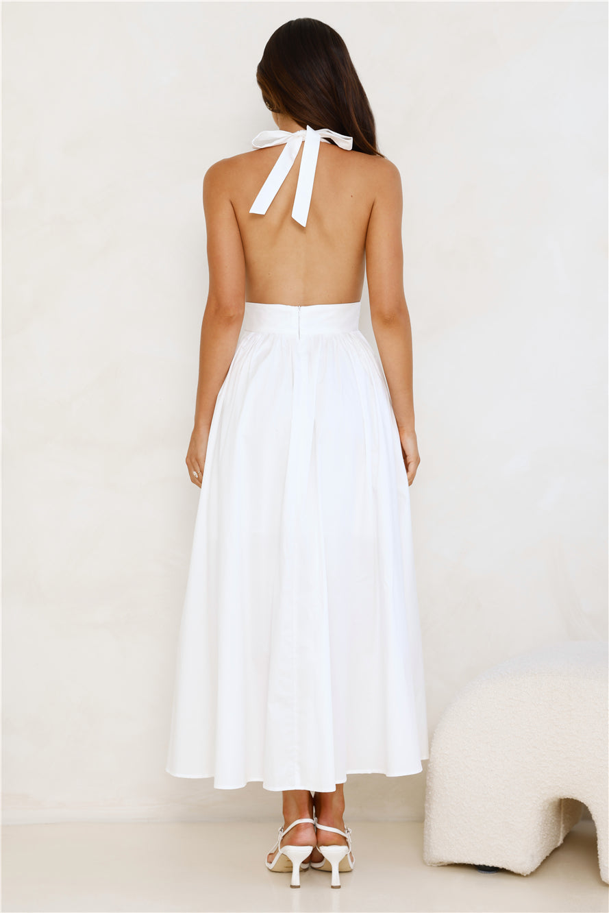 Tess | Cotton Halter Maxi Dress