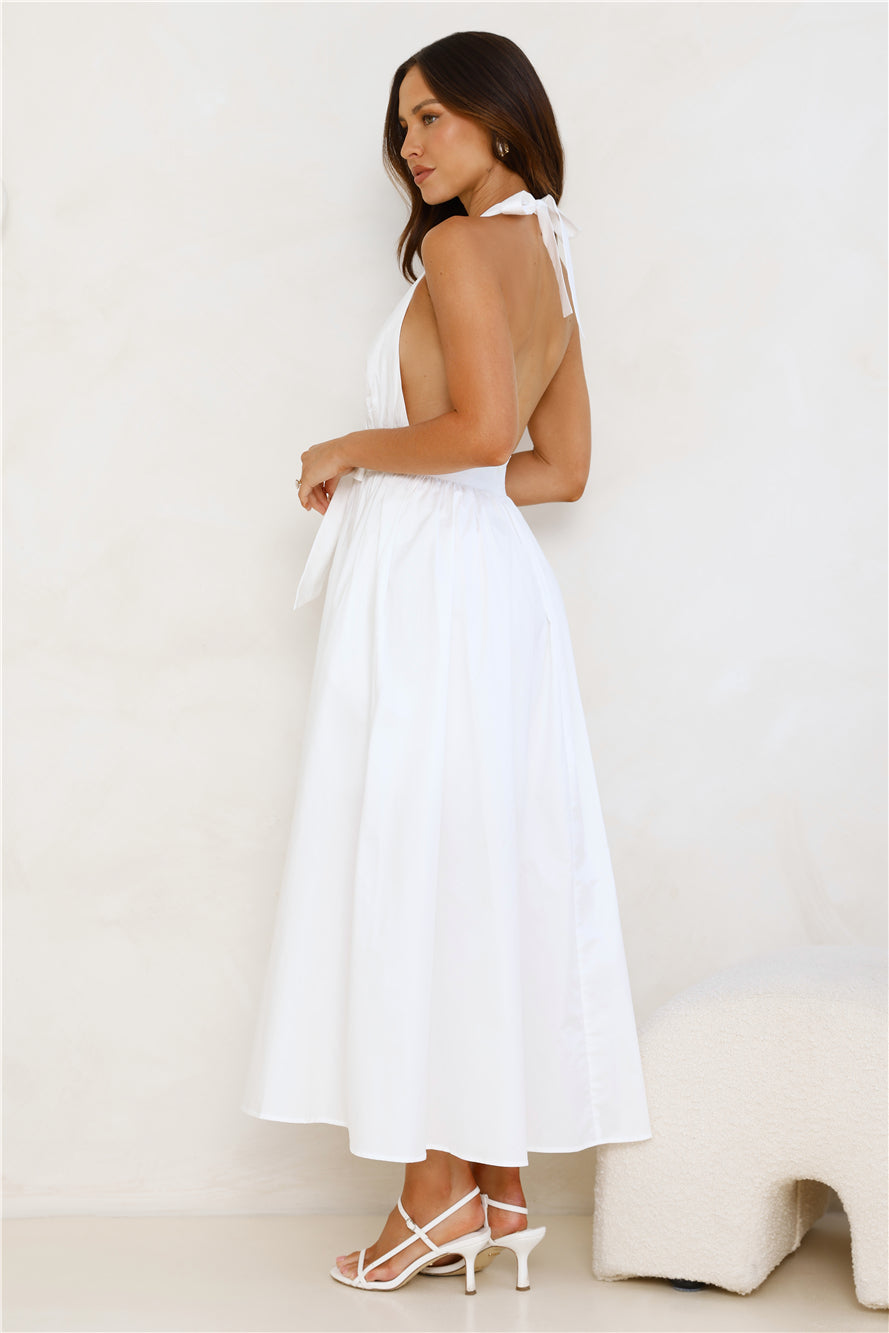 Tess | Cotton Halter Maxi Dress