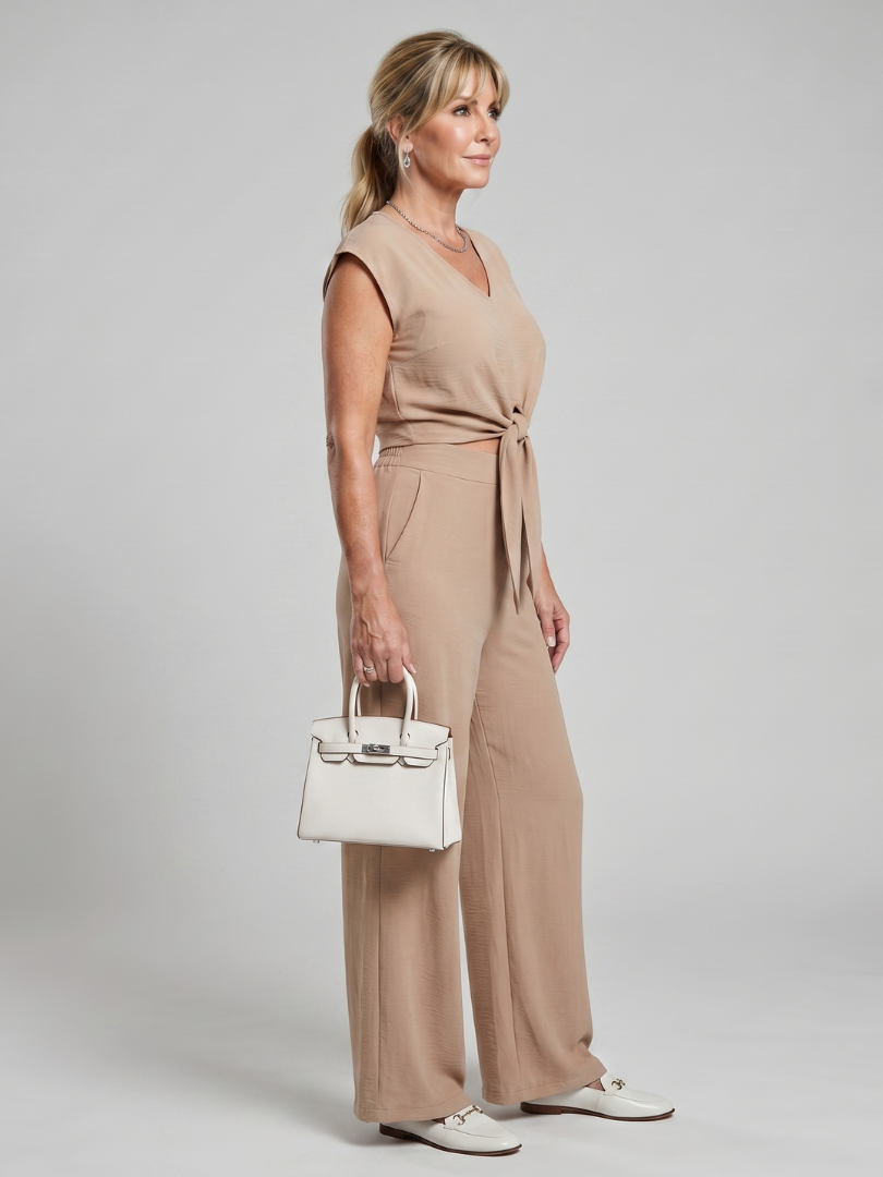 Beverly | Tie-Front Wide-Leg Co-ord Set