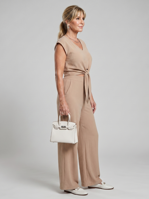 Beverly | Tie-Front Wide-Leg Co-ord Set