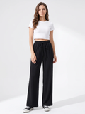 Emily | Drawstring High Waist Wide-Leg Trousers