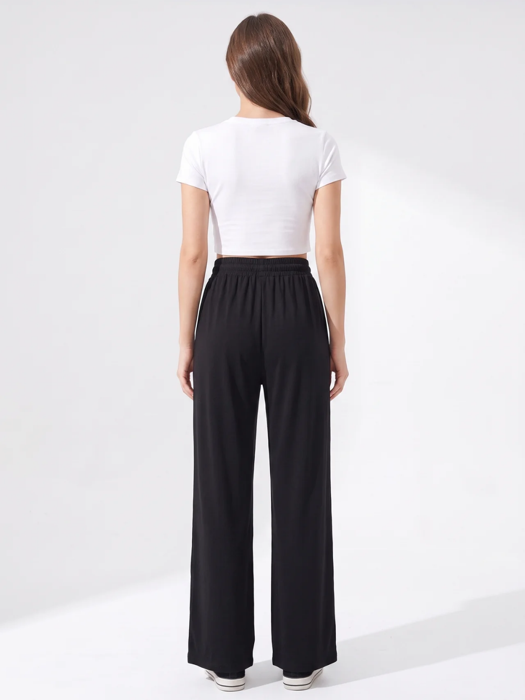 Emily | Drawstring High Waist Wide-Leg Trousers
