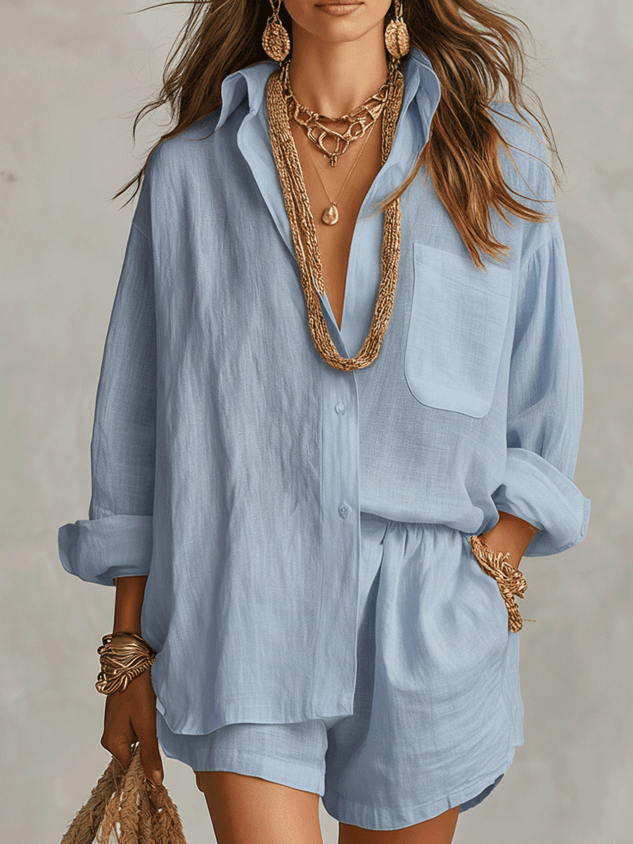 Dottie | Linen Shirt Shorts Co-ord Set