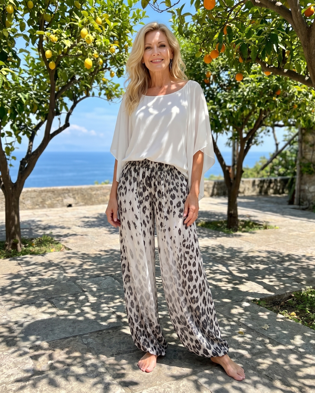 Gloria | Leopard Print Batwing Sleeve Co-ord Set