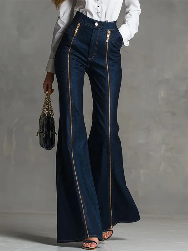 Antonia | Dual-Zip High-Waist Flare Jeans