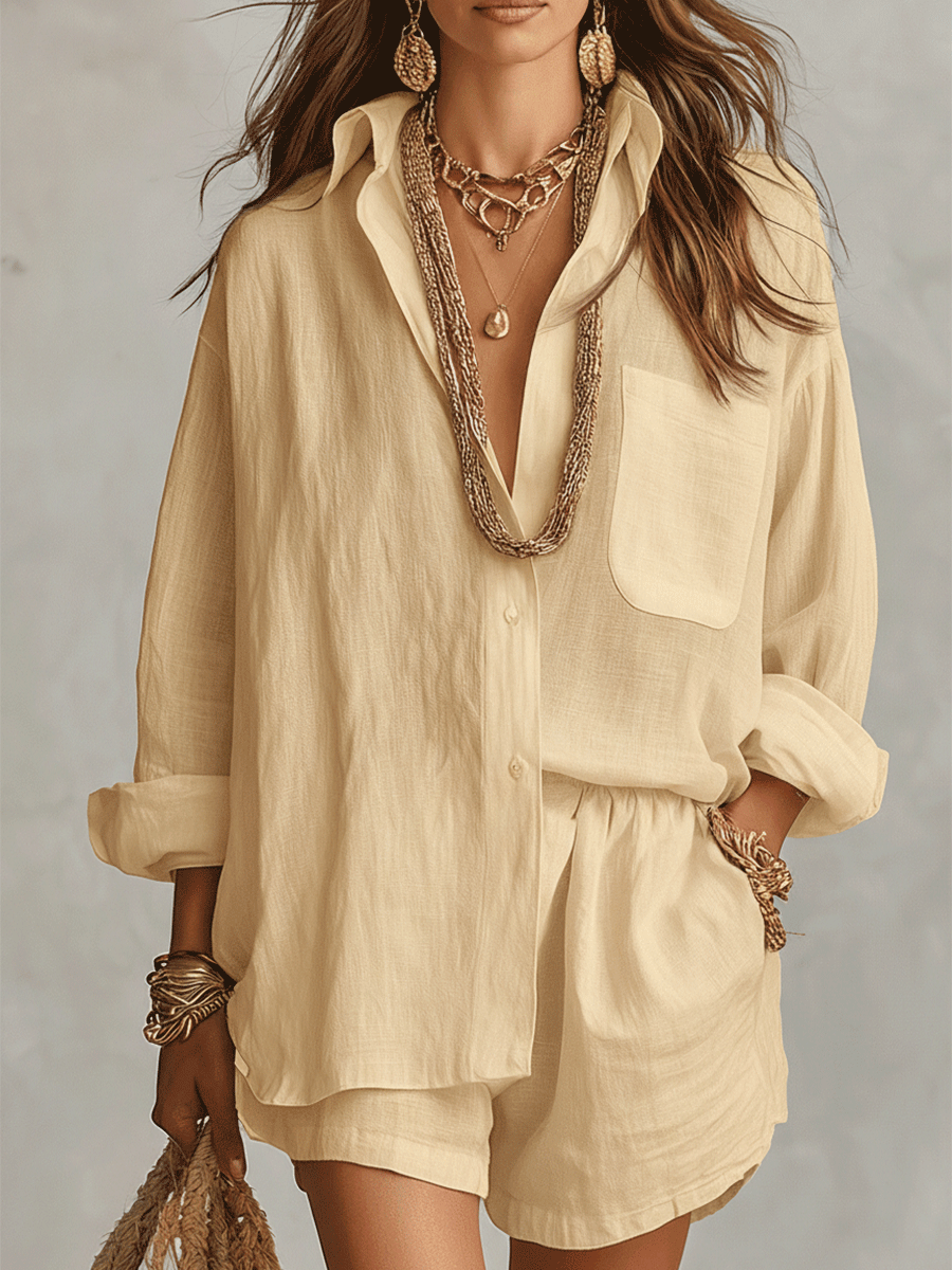 Dottie | Linen Shirt Shorts Co-ord Set