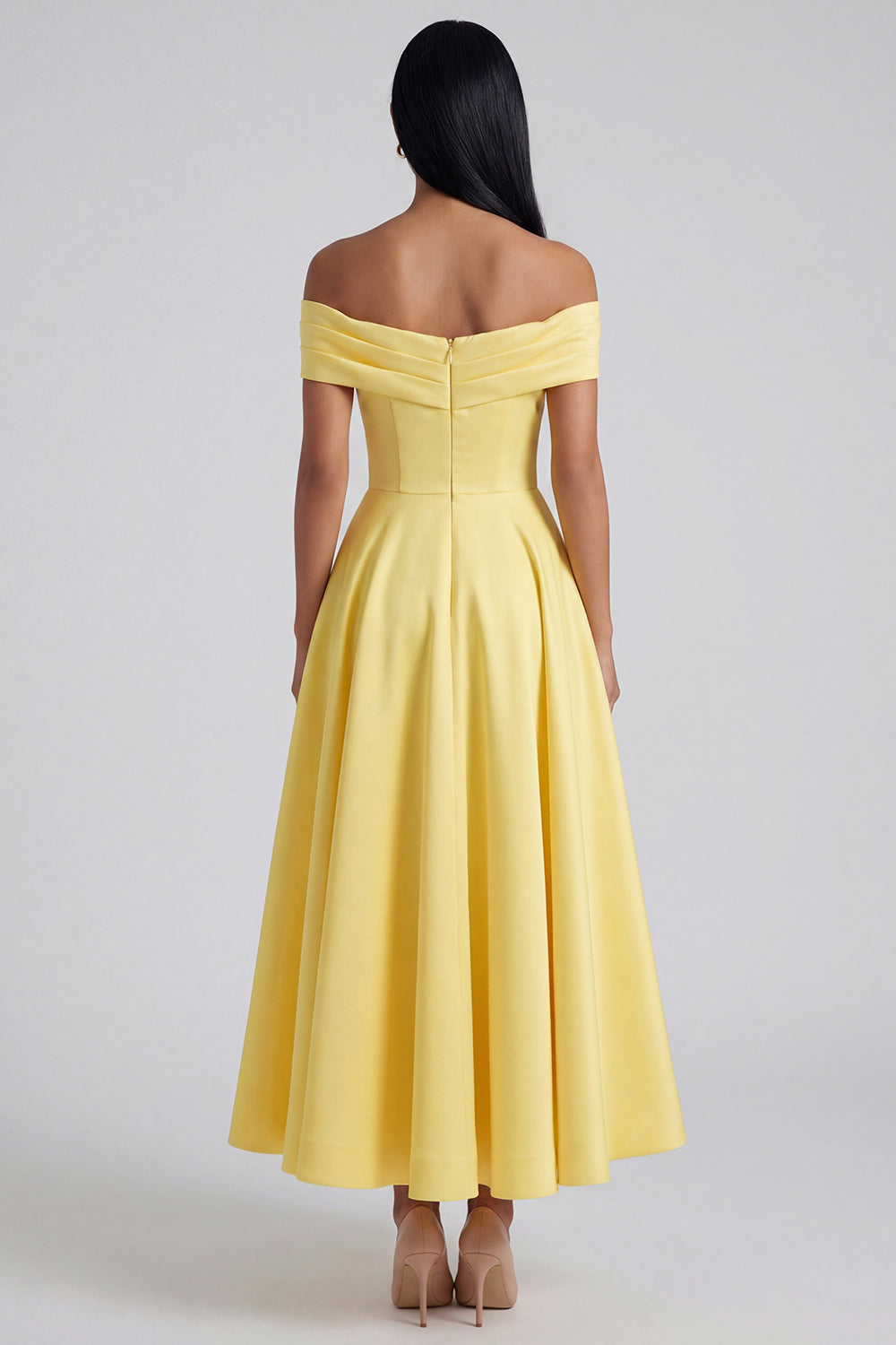 Indi | Off-Shoulder A-Line Midi Dress