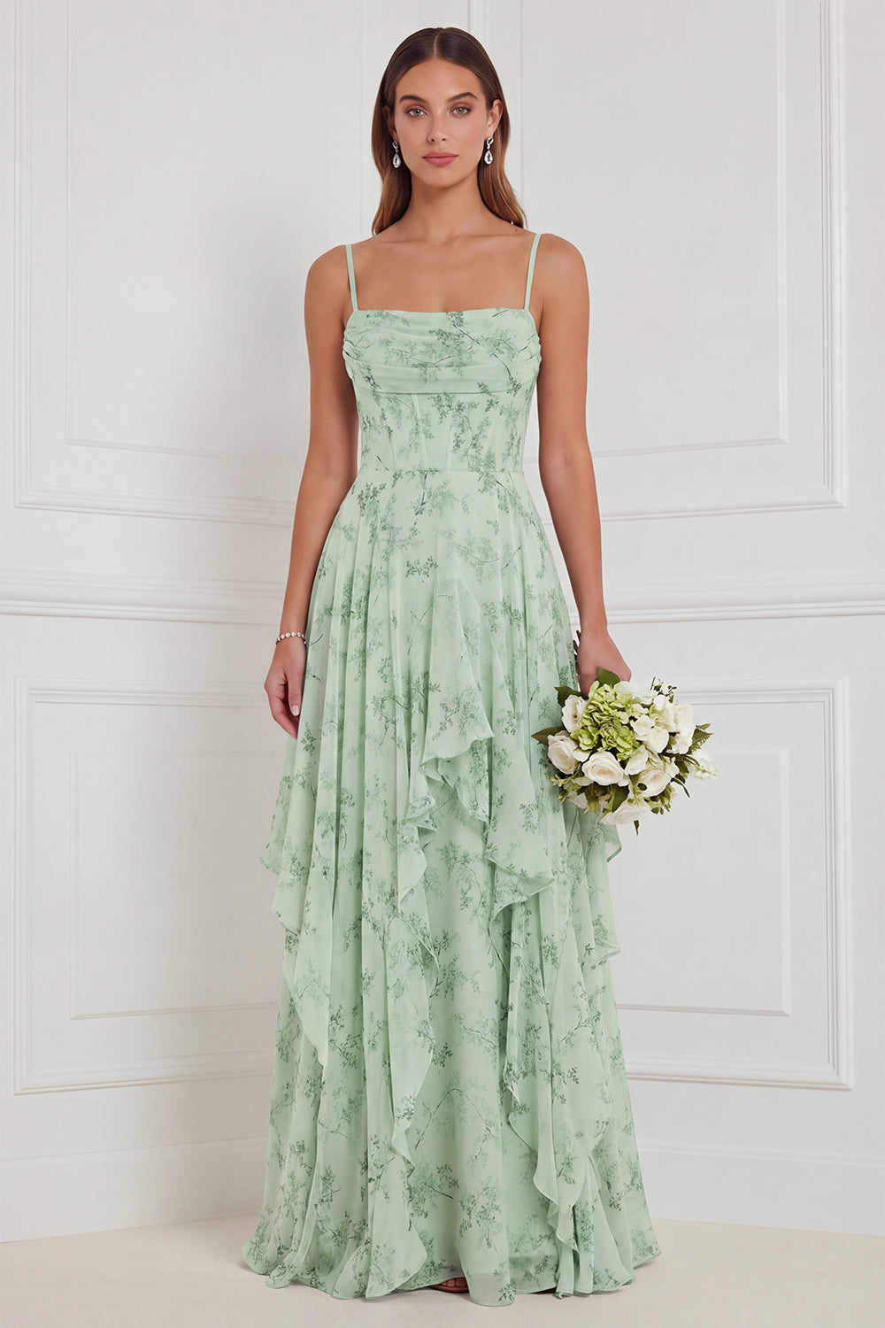 Posya | Dusty Sage Corset Maxi Dress
