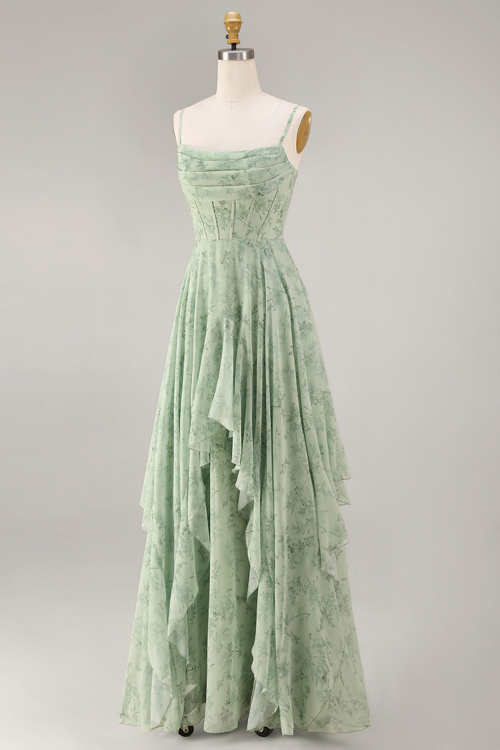 Posya | Dusty Sage Corset Maxi Dress