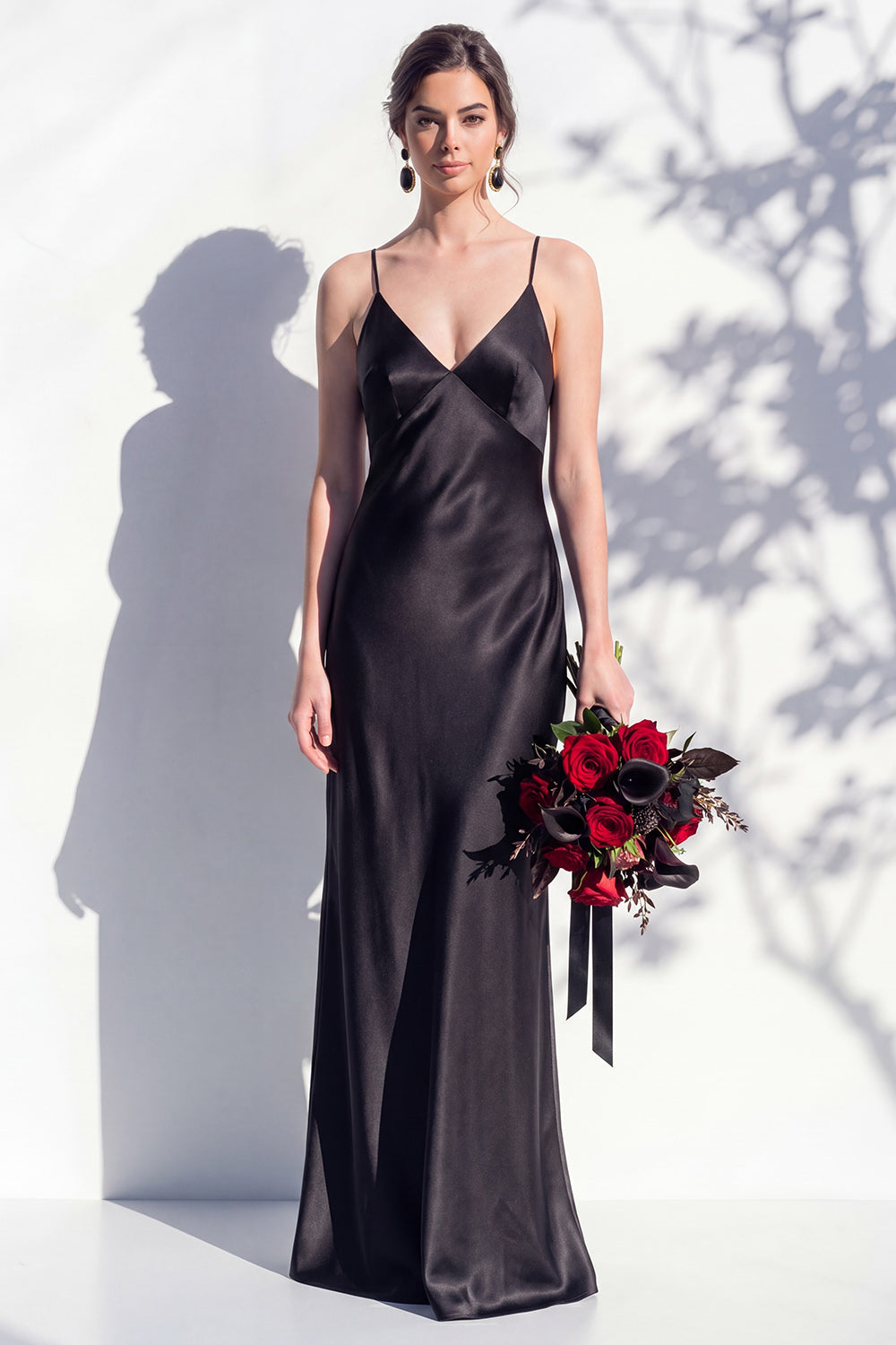 Maren | Satin V-Neck Slip Maxi Dress
