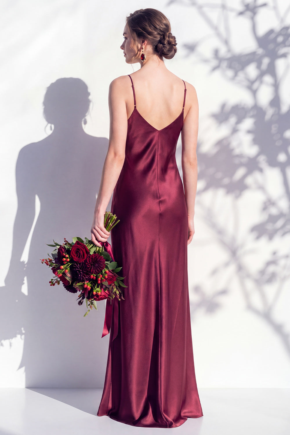 Maren | Satin V-Neck Slip Maxi Dress