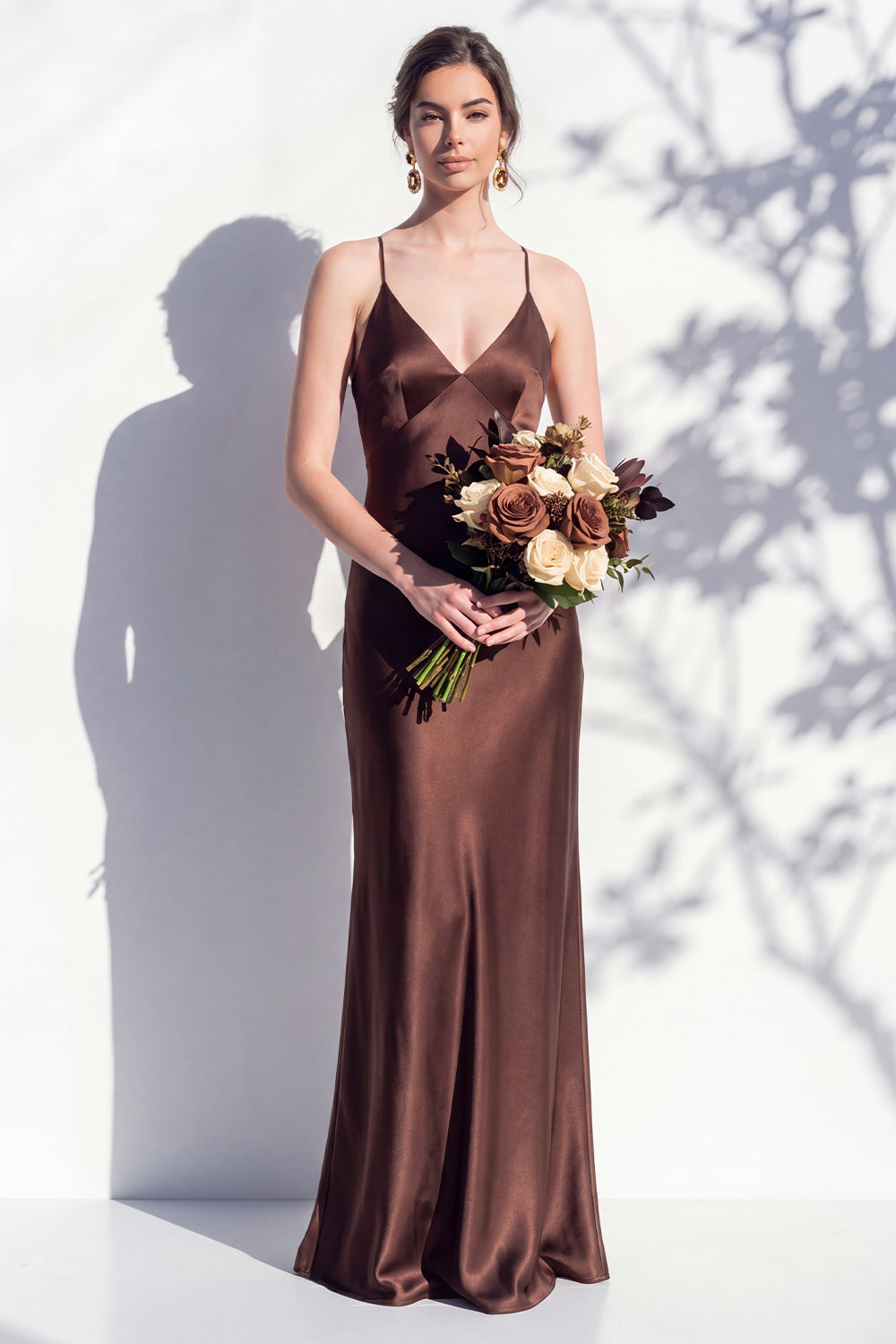 Maren | Satin V-Neck Slip Maxi Dress