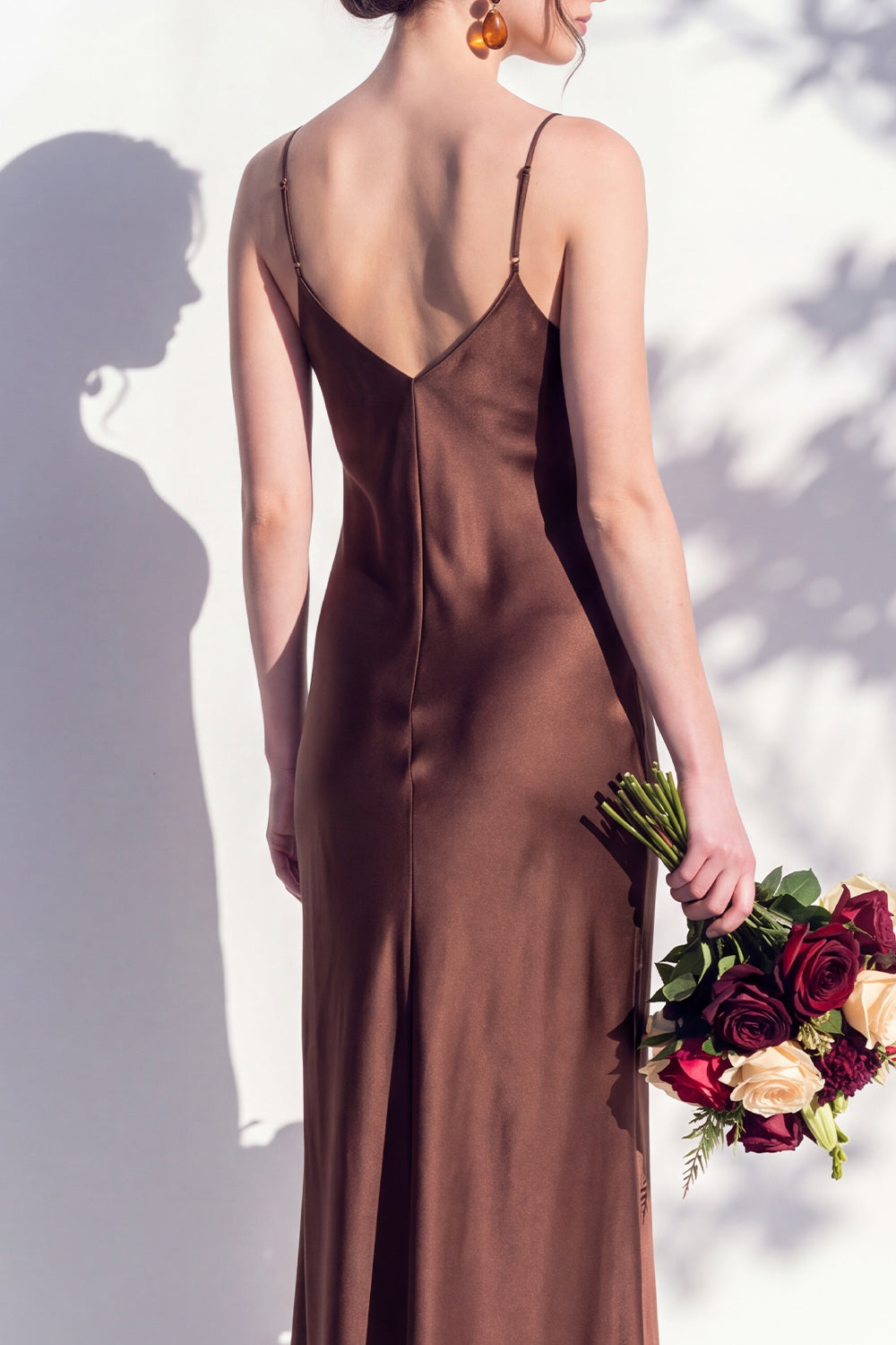Maren | Satin V-Neck Slip Maxi Dress