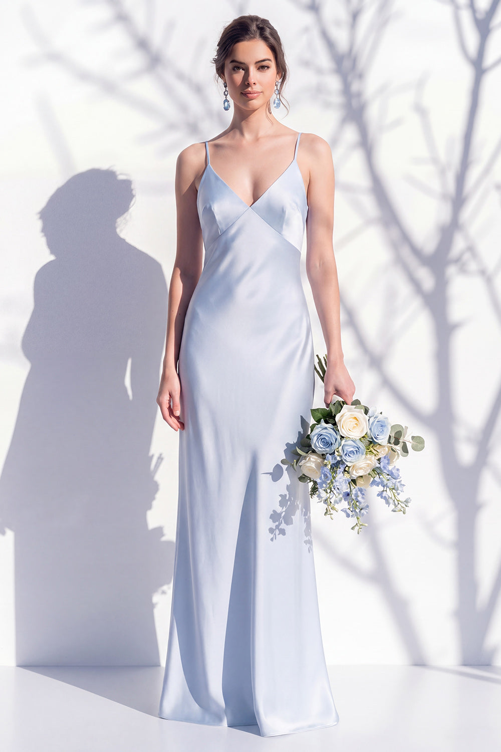 Maren | Satin V-Neck Slip Maxi Dress