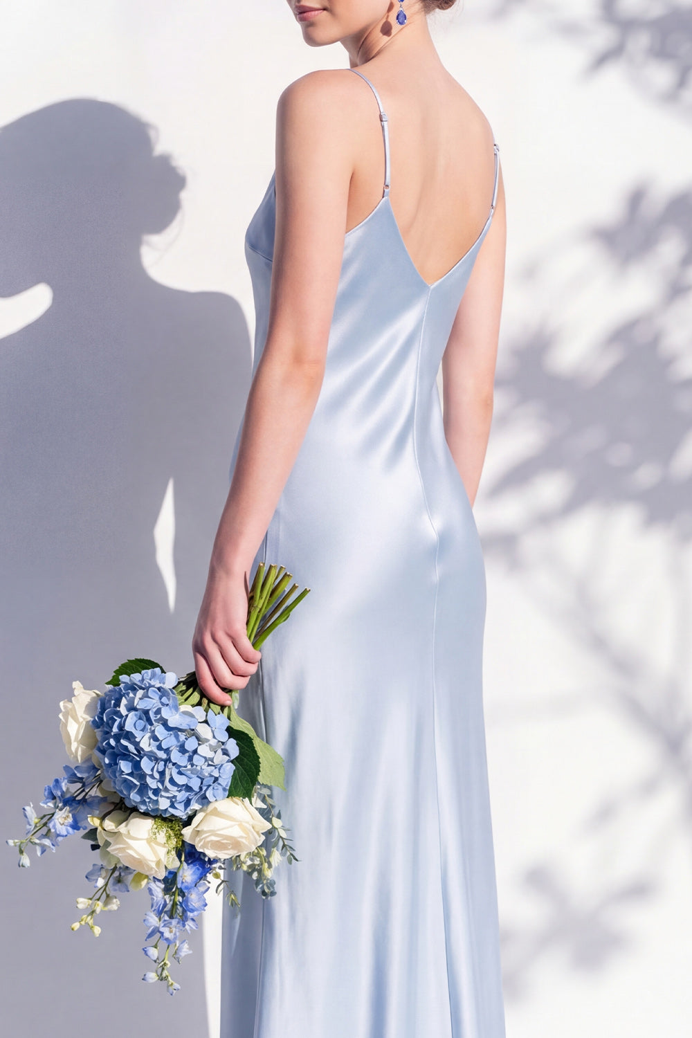 Maren | Satin V-Neck Slip Maxi Dress
