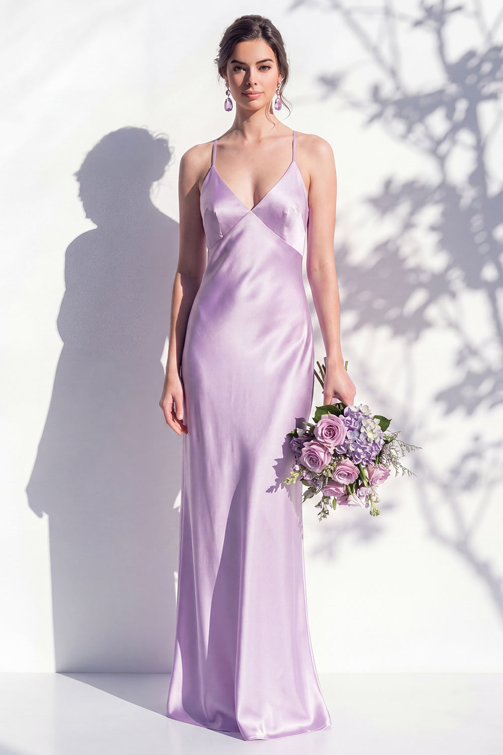 Maren | Satin V-Neck Slip Maxi Dress