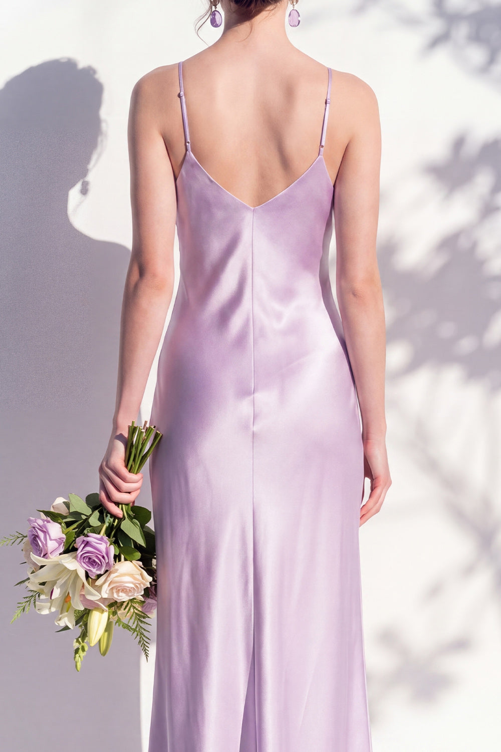 Maren | Satin V-Neck Slip Maxi Dress