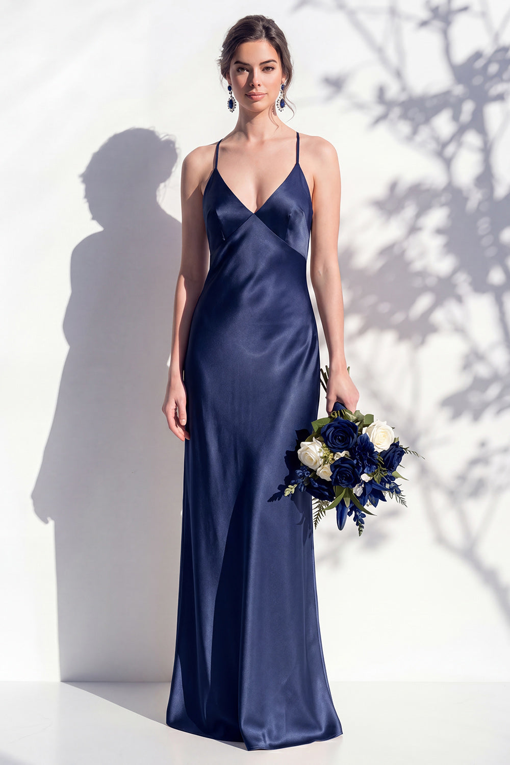 Maren | Satin V-Neck Slip Maxi Dress