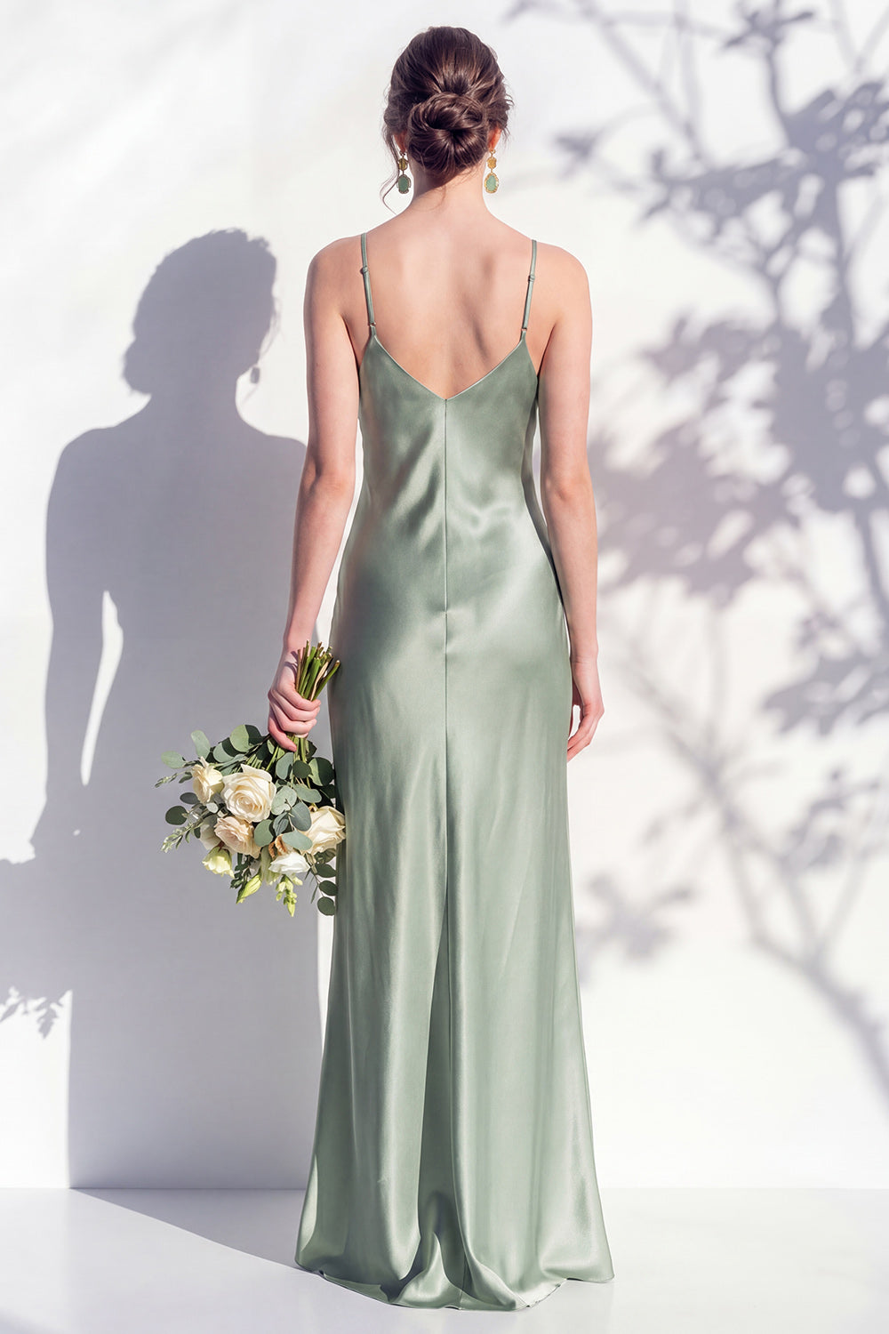 Maren | Satin V-Neck Slip Maxi Dress