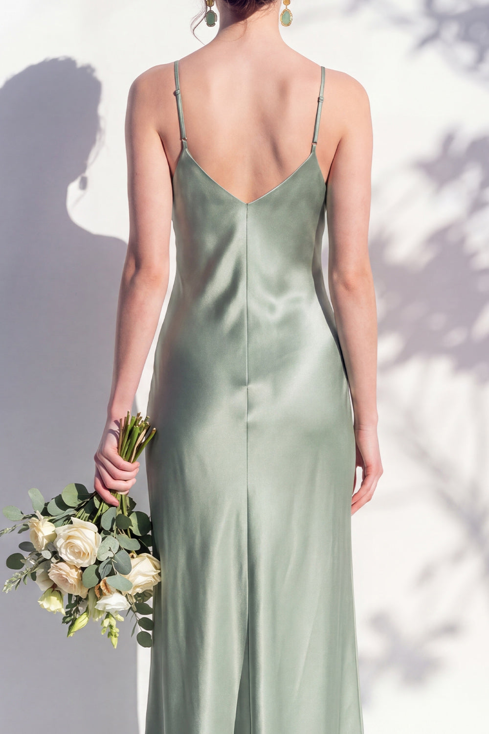 Maren | Satin V-Neck Slip Maxi Dress