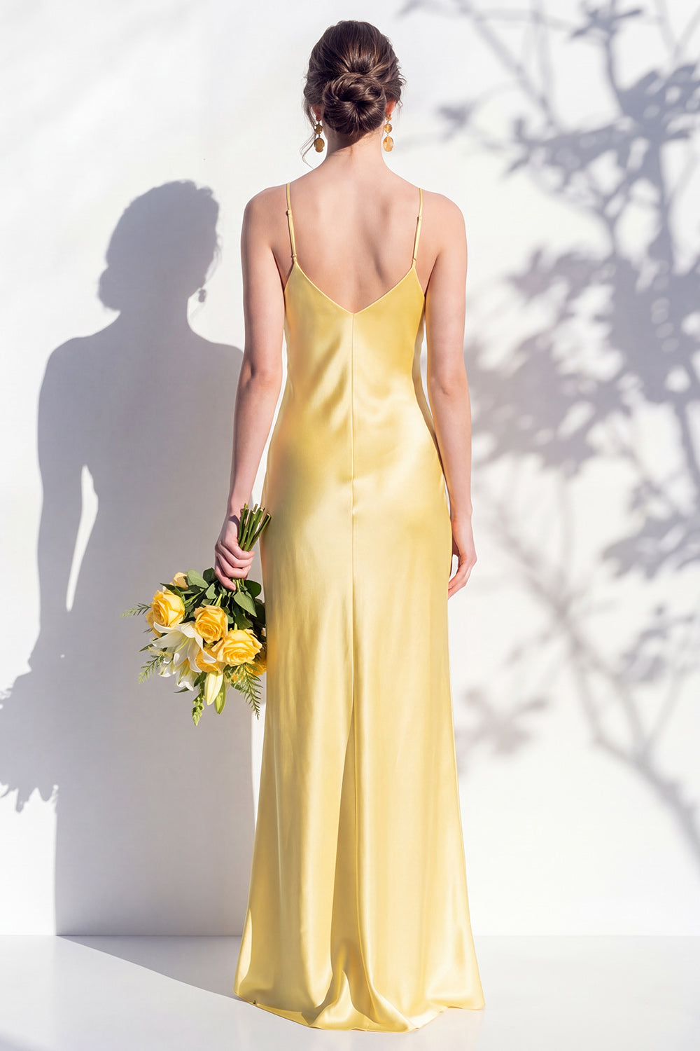 Maren | Satin V-Neck Slip Maxi Dress