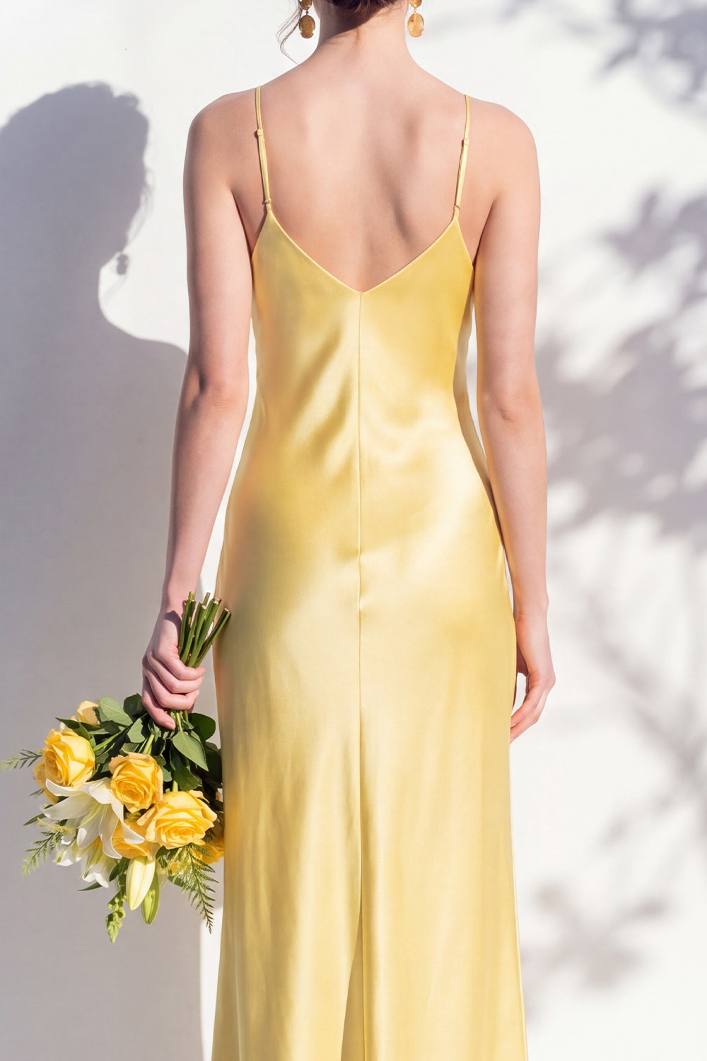 Maren | Satin V-Neck Slip Maxi Dress