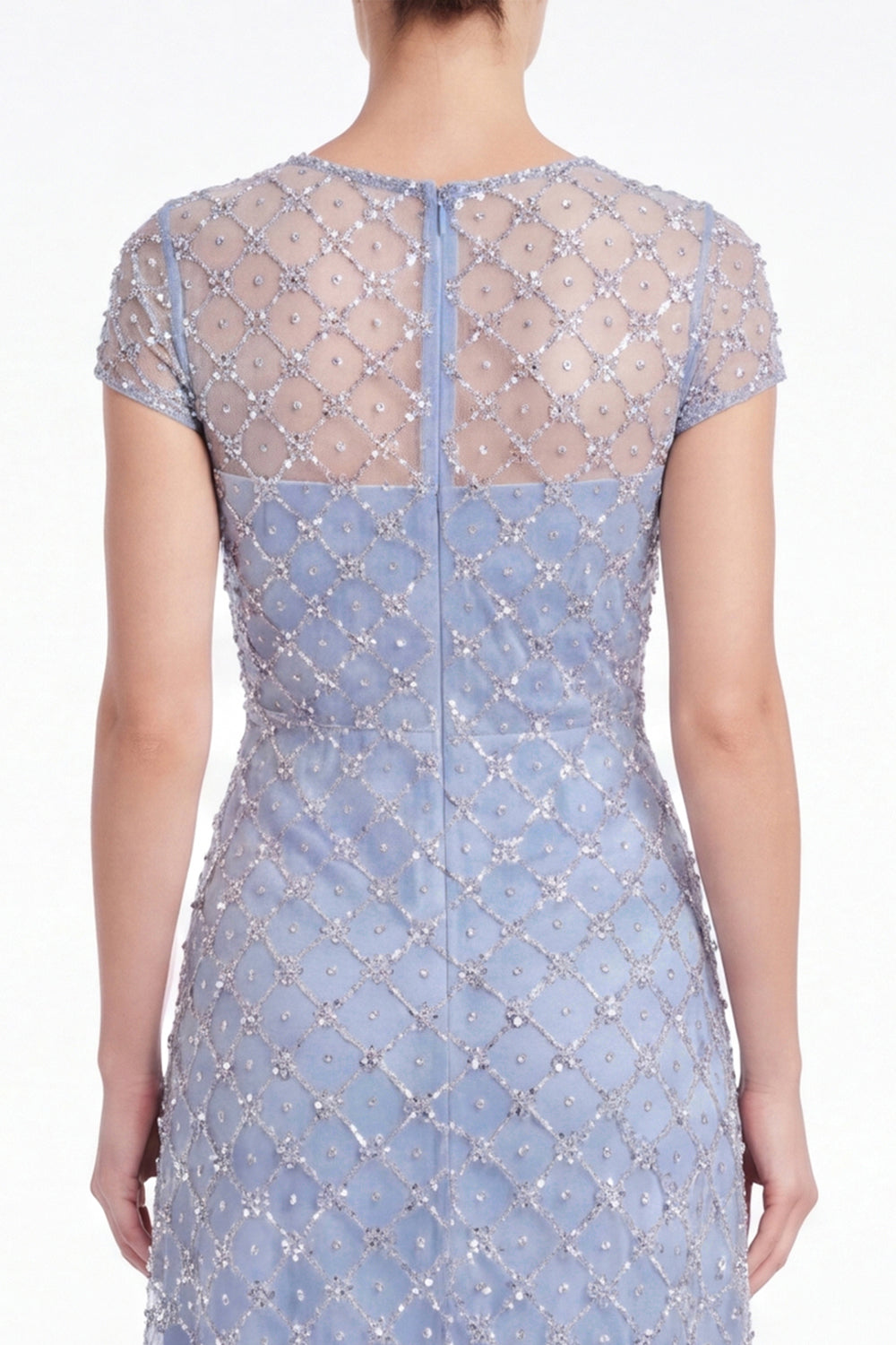 Liv | Beaded Sequin Illusion Maxi Dress